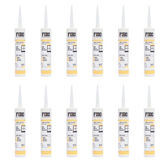 Silicon 100% Multiusos Transparente Fibo 280 ml Caja 12 Pz - Flash Sales